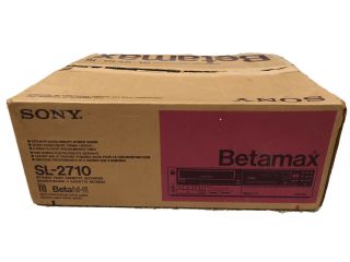 Vintage Sony Betamax Video Cassette Recorder Sl - 2710 In