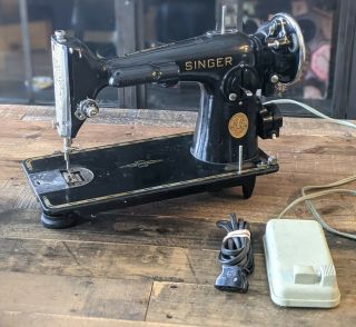 Vintage 1938 Singer Model 201 Sewing Machine Ser Af064775 W/ Pedal Cord