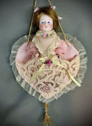 5 " Kestner Cherub 130 - All - Bisque Antique Dollhouse Mignonette Doll Angel Cupid