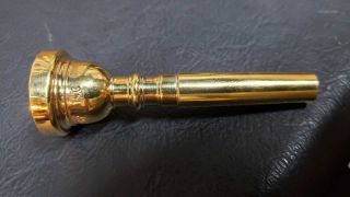 Vintage Bach Post - Mt.  Vernon Horizontal Fraction 1 - 1/2c Gold Trumpet Mouthpiece