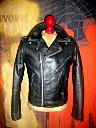 Vintage Harley - Davidson Brando Motorcycle Leather Jacket.  Size 36 - 38