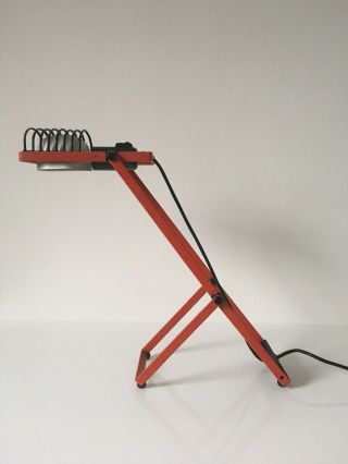 1970s Italian Desk Lamp By Ernesto Gismondi For Artemide Vintage Midcentury Red