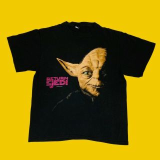 Vtg 90s Star Wars Yoda Return Of The Jedi Movie Promo Vintage 1995 Shirt Men Xl