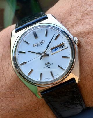 Vintage February 1974 Seiko Lm Lordmatic 5606 - 7000 Sharp Case - In Usa