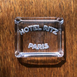 Vintage Hotel Ritz Paris Glass Ashtray Jewelry Trinket Box Ash Tray 1920s 20s