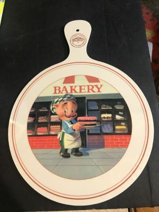 Looney Tunes Porky Pig Melamine Trivet/bread Board Delancey 1994 Rare