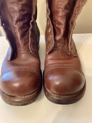 WW2 US Army Jump Boots Size 7C Soldier Name In Boot Vintage 3