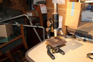 Bausch & Lomb Vintage Microscope With Wooden Box
