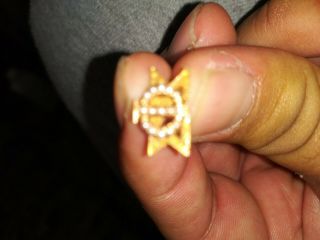 14k Gold Seed Pearls Vintage Phi Sigma Kappa Fraternity Sorority Pin