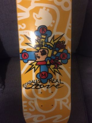 NOS 1995 Real Mark Gonzales Skateboard Deck Vintage Gonz OG 90s Rare vision 5