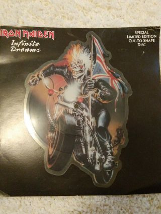 Iron Maiden Infinite Dreams 7 " Limited Edition Picture Cut To Shape Disc 1983