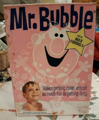 Vintage - Very Rare Mr.  Bubbles Pink Soap Box - Very Americana