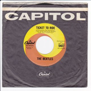 Beatles Canada 45 - Ticket To Ride / Yes It Is