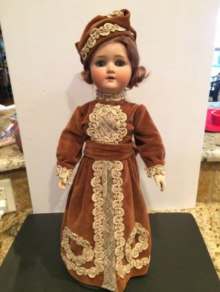 22” Antique Bisque (porcelain) Head Child German Schoenau Hoffmeister Doll