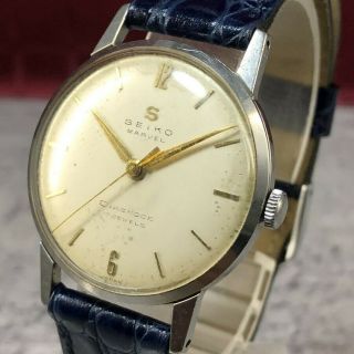 Vintage Seiko Marvel J13013 Seikosha 17jewel Hand - Winding Watch From Japan 396