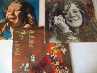 3 Janis Joplin Lp Albums - Joplin In Concert 2 Records,  Farewell Song & Kozmic