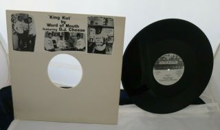 Word Of Mouth Featuring D.  J.  Cheese: King Kut 12 " 1985 Vinyl Lp Rap Hip Hop