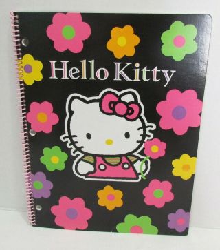 Sanrio Hello Kitty 1992 Notebook Note Book Flower Pattern Design Vintage