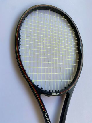 Vintage Wilson Pro Staff 85 tennis racket 4 3/8 Sampras St.  Vincent HNB Belgium 6