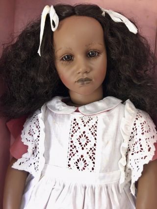 Vintage 1987 Annette Himstedt Fatou Doll Barefoot Children Kinder 27 Inch