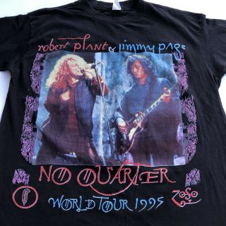 vintage led zeppelin t shirt Robert Plant & Jimmy Page XL 1995 3