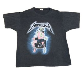Vintage 80s Metallica Ride The Lightning Tour T Shirt 1987