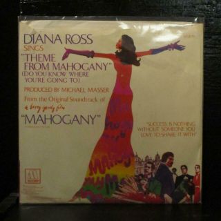 Diana Ross – Theme From Mahogany - Promo 7 " Gold Vinyl 45 Motown M 1377f