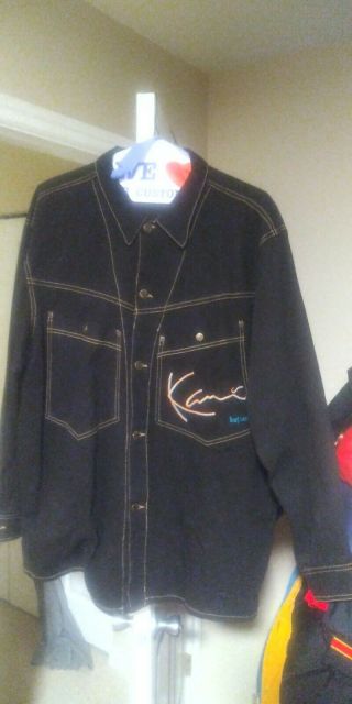 Vintage Karl Kani Jeans Denim Throwback Starter Jacket Xl