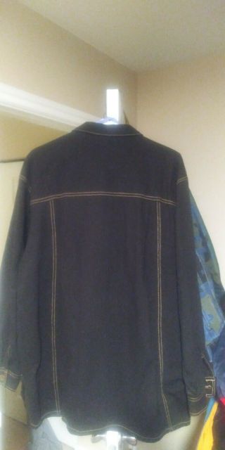 Vintage Karl Kani JEANS Denim Throwback Starter Jacket XL 2