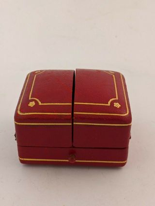 Vintage Red Leather Cartier Ring Box
