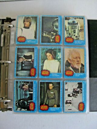 Vtg 1977 Topps Star Wars Complete Set 1 - 5 Series 330 Cards 55 Stickers 5 Packs