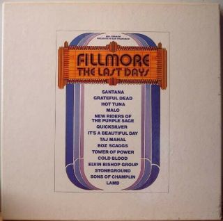 Fillmore - The Last Days (various Artists) 3 Lp Box Set W/7 " And Booklet Vg/vg,  /ex