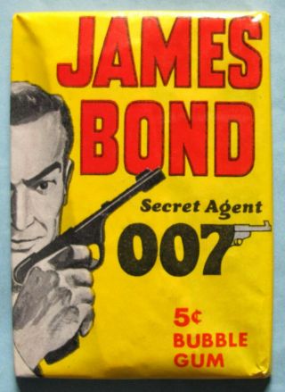 Vintage 1965 - Philadelphia - James Bond - Secret Agent 007 - Wax Pack