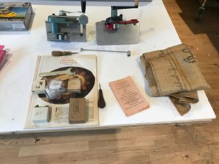 Vintage Harry M.  Fraser Cloth Cutting Machines Model A W/ Extra Cutter Blades