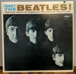 The Beatles Lp Meet The Beatles 1964 T 2047 Mono Capitol First Press V.  G