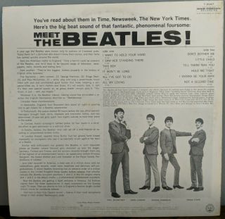 The Beatles LP Meet The Beatles 1964 T 2047 MONO Capitol First Press V.  G 2