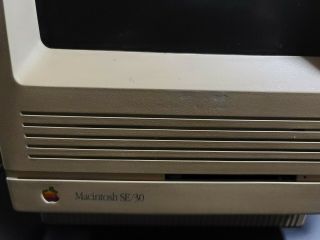Vintage Apple Macintosh Mac SE/30 40 MB HDD w/ Keyboard & Mouse 4