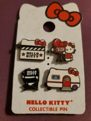Universal Studios Hello Kitty Director 4 Mini Pin Set