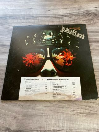 White Label Promo 1978 Judas Priest - Hell Bent For Leather Lp Wlp
