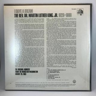 Rev.  Dr.  Martin Luther King Jr.  - I Have A Dream LP NOS 2