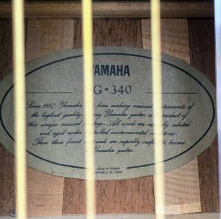 Vintage Yamaha FG 340 Acoustic Guitar 4