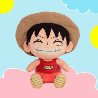 Anime One Piece Monkey D.  Luffy Plush Toy Doll Stuffed Pillow Kids Favor Gift