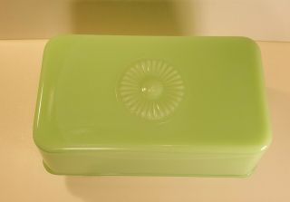 Vintage Mckee Jadite Jadiete 1lb Butter Dish More Scarce Than The 1 1/4lb Butter