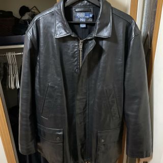 Orig $2500 Vintage Ralph Lauren Polo Leather Jacket Xl