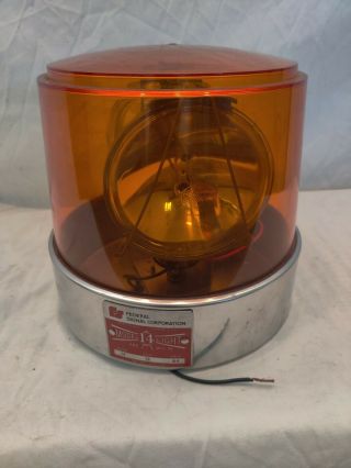Vintage Federal Signal Model 14 Light Collectors Amber Lens