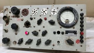 Vintage Wwii Signal Corps Tv - 7a/u Vacuum Tube Tester Test Selectron
