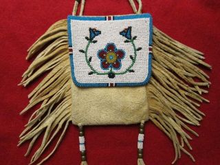 Ladies Pristine Rendezvous Mountain Man Native American Vintage Beaded Pouch