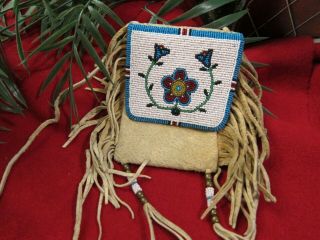 ladies PRISTINE RENDEZVOUS mountain man NATIVE AMERICAN VINTAGE BEADED POUCH 3