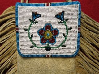 ladies PRISTINE RENDEZVOUS mountain man NATIVE AMERICAN VINTAGE BEADED POUCH 4