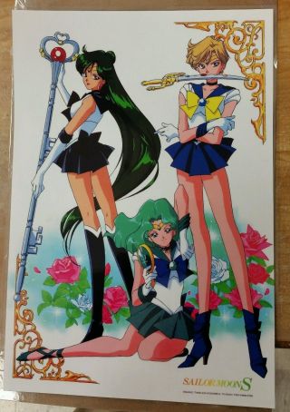 Sailor Moon S Pluto,  Uranus,  Neptune,  Poster 11x17 Laminated.